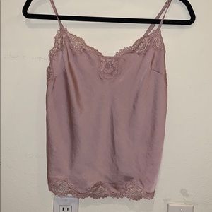 Dusty Rose Lace Trim Cami